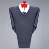 Men's V-Neck Argyle Cashmere Sweater - Thick, Warm Wool for Business or Casual Wear