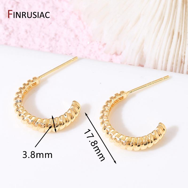 

FINRUSAIC Gold Plated Hoop Earrings For Women S925 Sliver Needle Classic Round Circle Earrings Circle Ear Rings Women Jewelry