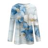 Women's Fashion Casual Long Sleeve Round Neck Floral Print Top