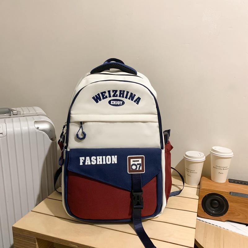 New Schoolbag Retro College Style High School Student Backpack Flow College Student Couple Backpack