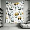 Cute Vehicle Wall Tapestry Aesthetic Wall Hanging Printed Fabric Blanket Decorative Tapestries for Bedroom Living Room Home Decor