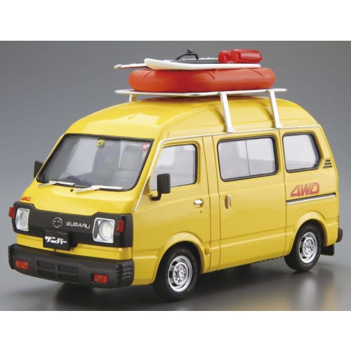 Aoshima Bunka Kyozai (AOSHIMA) 1/24 Scale The Model Car Series No. 55 Subaru K88 Sambar High Roof 4WD 1980 Plastic Model Kit, Molded in Color