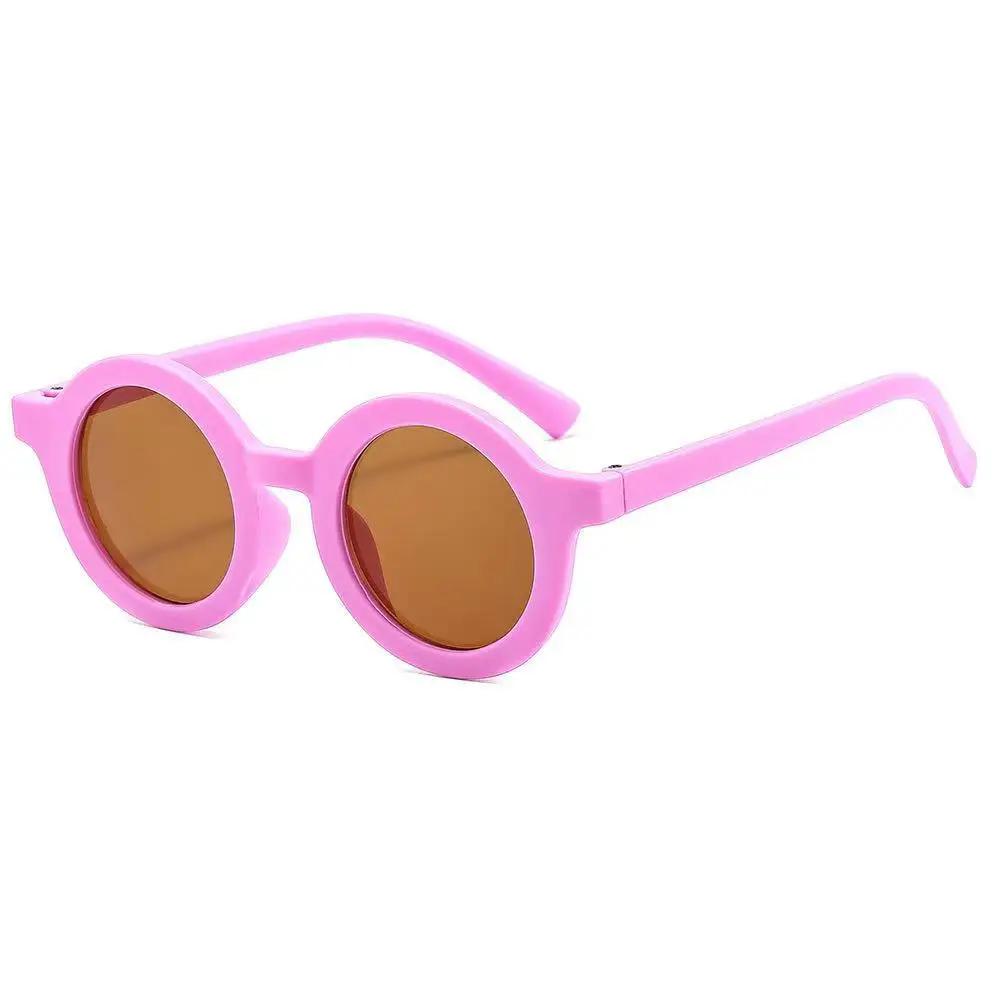 Children Cute Cartoon Small Frame Sunglasses Kids Round Glasses Baby Fashion Colors Sun Protection Eyewear Boys Girls