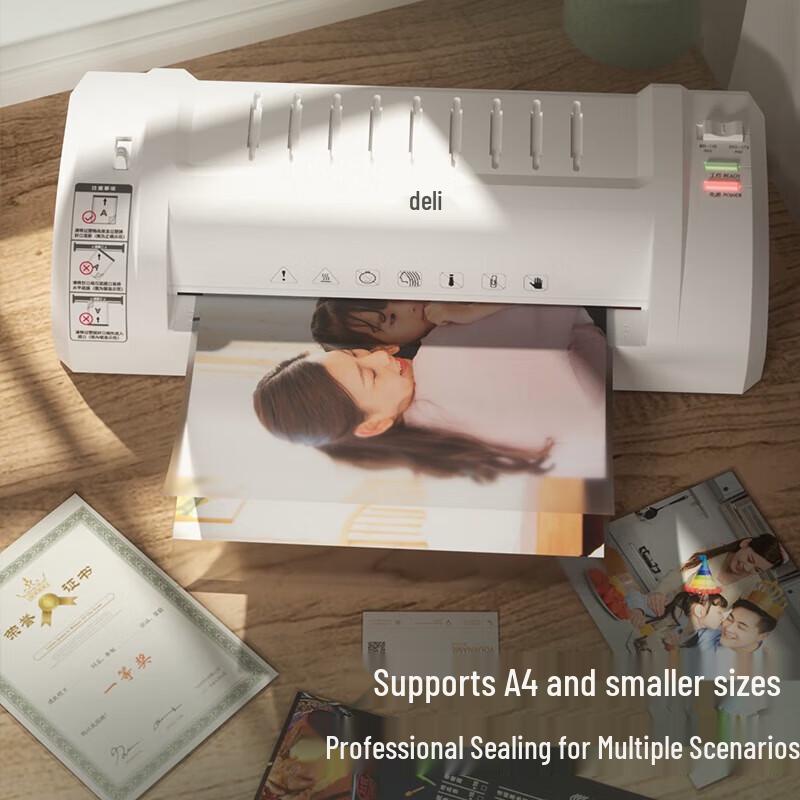 Deli A4 Laminator with Two-Speed Adjustment CN plug (adapter included)