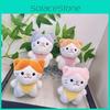 Playful Plush Toy Keychain Charming Cartoon Cat Design Soft Material Decorative Bag Charm