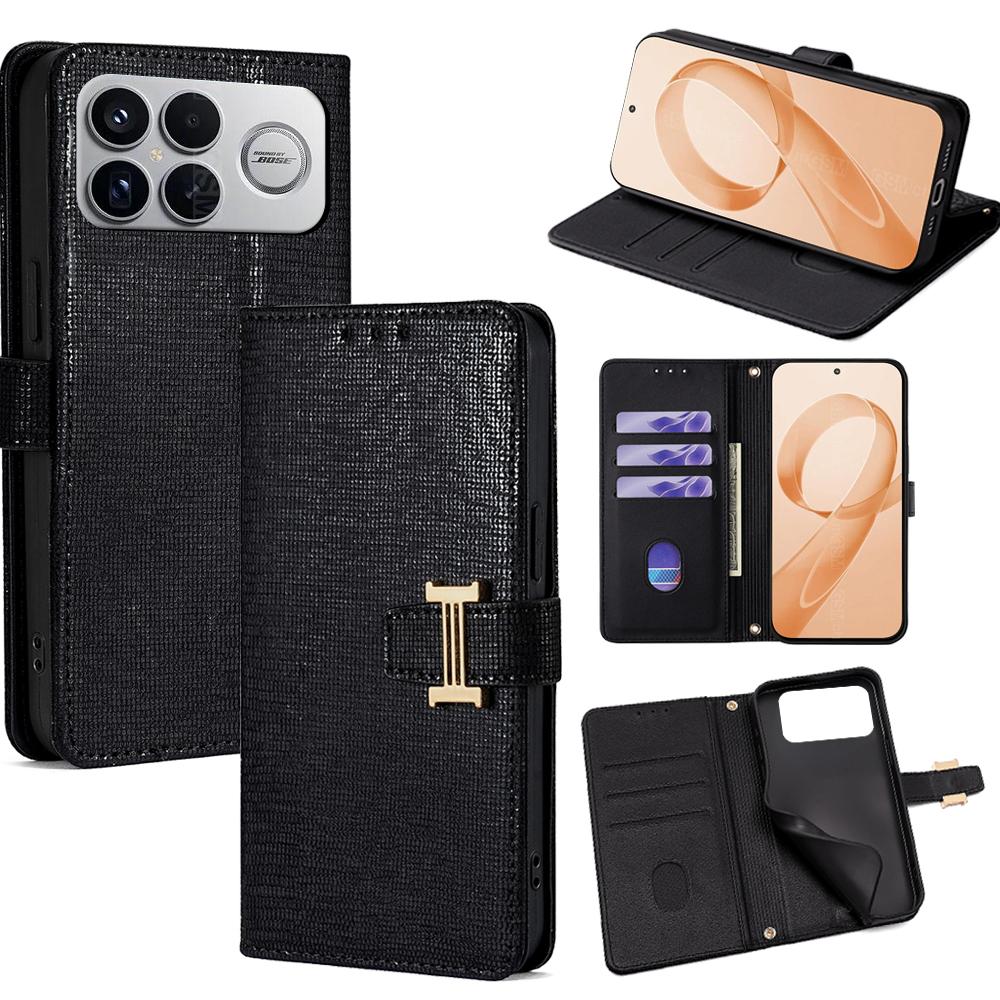 For Xiaomi Poco F8 Ultra/Redmi K90 Pro Max 5G Case Metal I-Buckle PU Leather Wallet Phone Cover