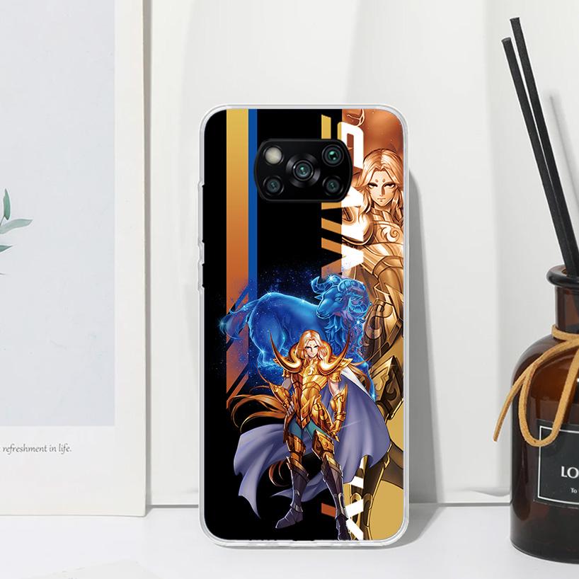 

Anime Saint Seiya Phone Case For Xiaomi Poco X7 X6 X5 M7 M8 Pro F7 Ultra Redmi 15C 15 13C 13 12C 12 10 10C 10A Art Fundas Poco X Redmi 10