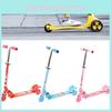 Kids Iron Frame Three Wheel Lightup Scooter With Collapsible Function For Outdoor Use