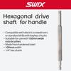 SWIX Ski Tune-up Roto Brush Drive Shaft 100mm T0014SSHEX