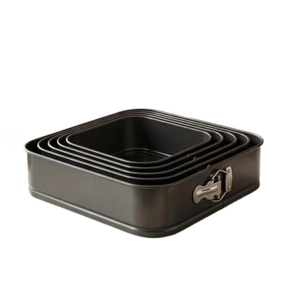 3pcs Carbon Steel Springform Cake Pan Nonstick Surface Non-Stick Removable Bottom Pan Removable Bottom Rolled Edge