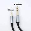 6.35mm to 3.5mm male audio TRS Cable Gold-Plated 6.5 1/4 inch stereo Male to 3.5 Stereo Male Heavy Duty Stereo Aux Jack cord