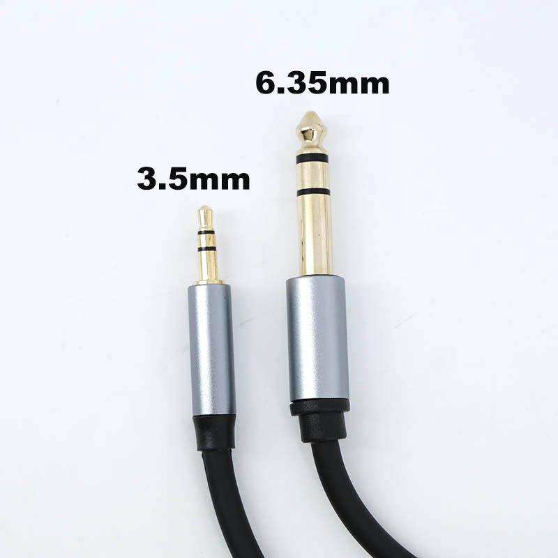 6.35mm to 3.5mm male audio TRS Cable Gold-Plated 6.5 1/4 inch stereo Male to 3.5 Stereo Male Heavy Duty Stereo Aux Jack cord