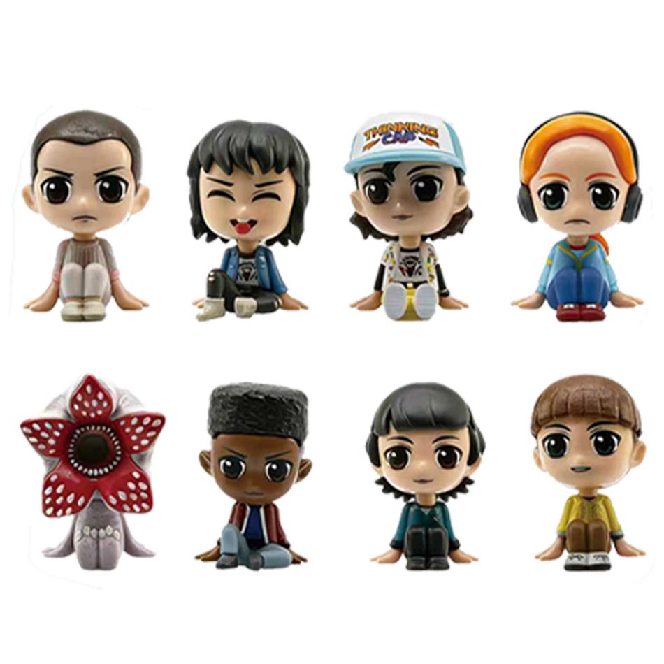 12pcs Strangers Figure Jane Ives/Will Byers/Mike Wheeler Action Cosplay Vinyl Figures Toy New Year ornament gift Poseable Articulated Scale Detailed