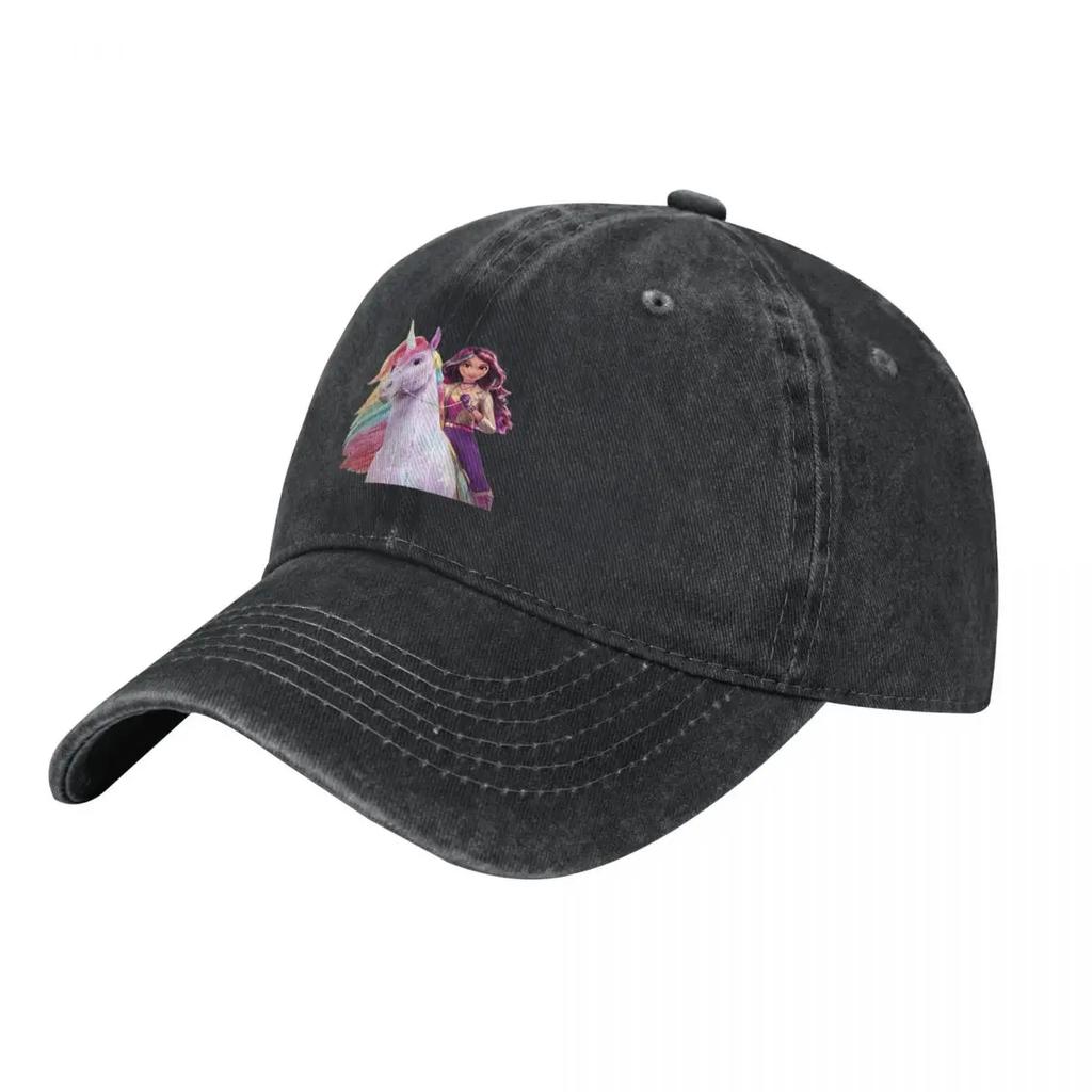Unicorn Academy Sophia Wildstar Baseball Caps Fashion Denim Fabric Hats Adjustable Casquette Streetwear Baseball Cowboy Hat