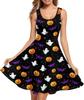Summer Dress Casual Sleeveless Vest Cotton Skating Vest Short Medium and Long Dress