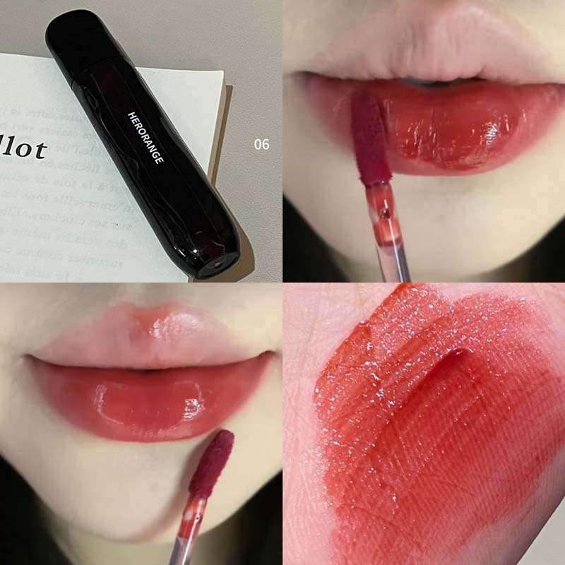 Herorange Mirror Gloss Lip Glaze Is Moisturizing and Smooth, Long-Lasting and Not Easy to Fade, Non-Stick and Waterproof, Natural Color Development