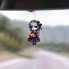 Holding Halloween Witch Pumpkin Patterned Acrylic Pendant For Holiday Decor