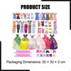 57 Pieces Doll Clothes and Accessories Outfits Fashion Dresses for 30cm