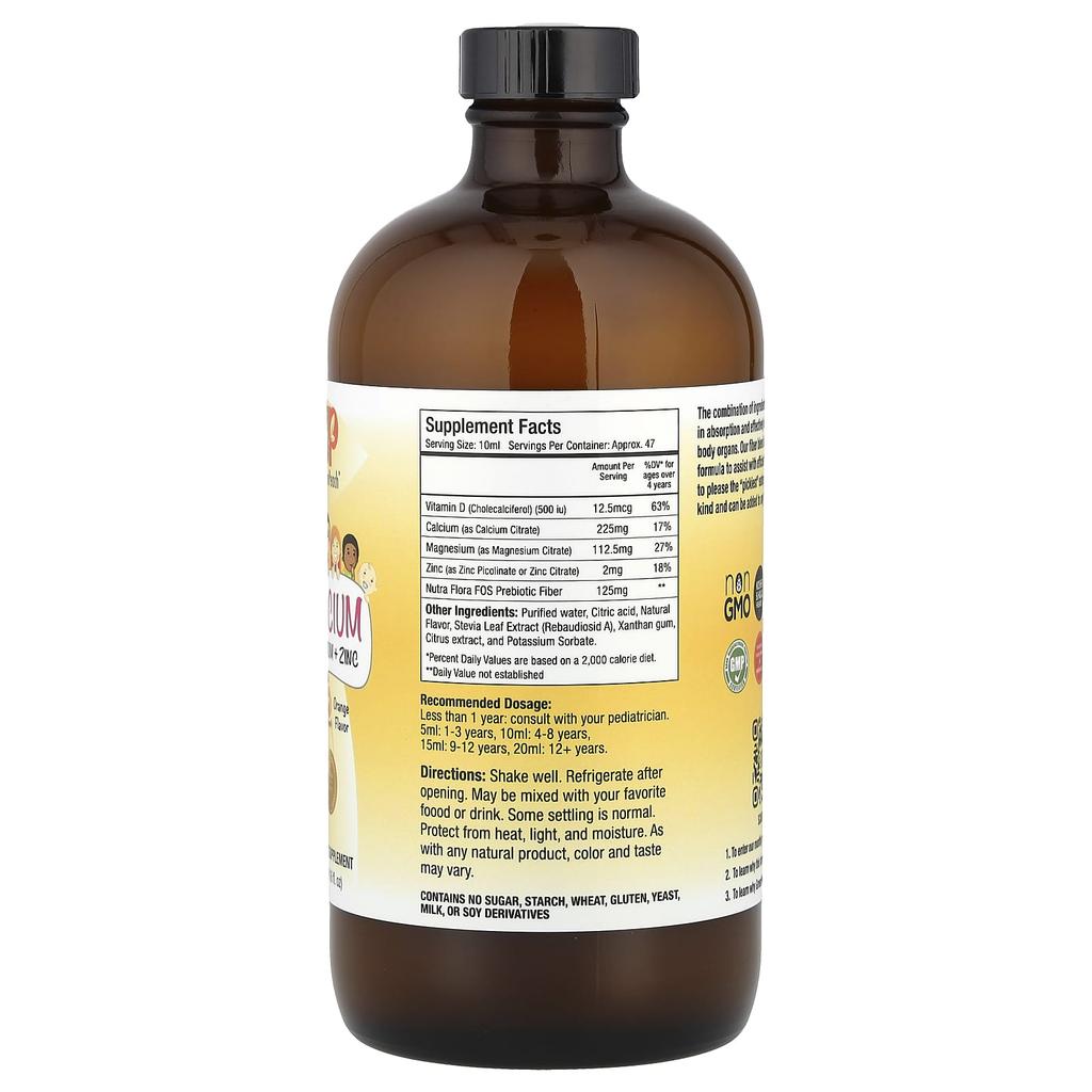 Calcium Magnesium + Zinc, Orange, 473Ml (16Fl Oz)