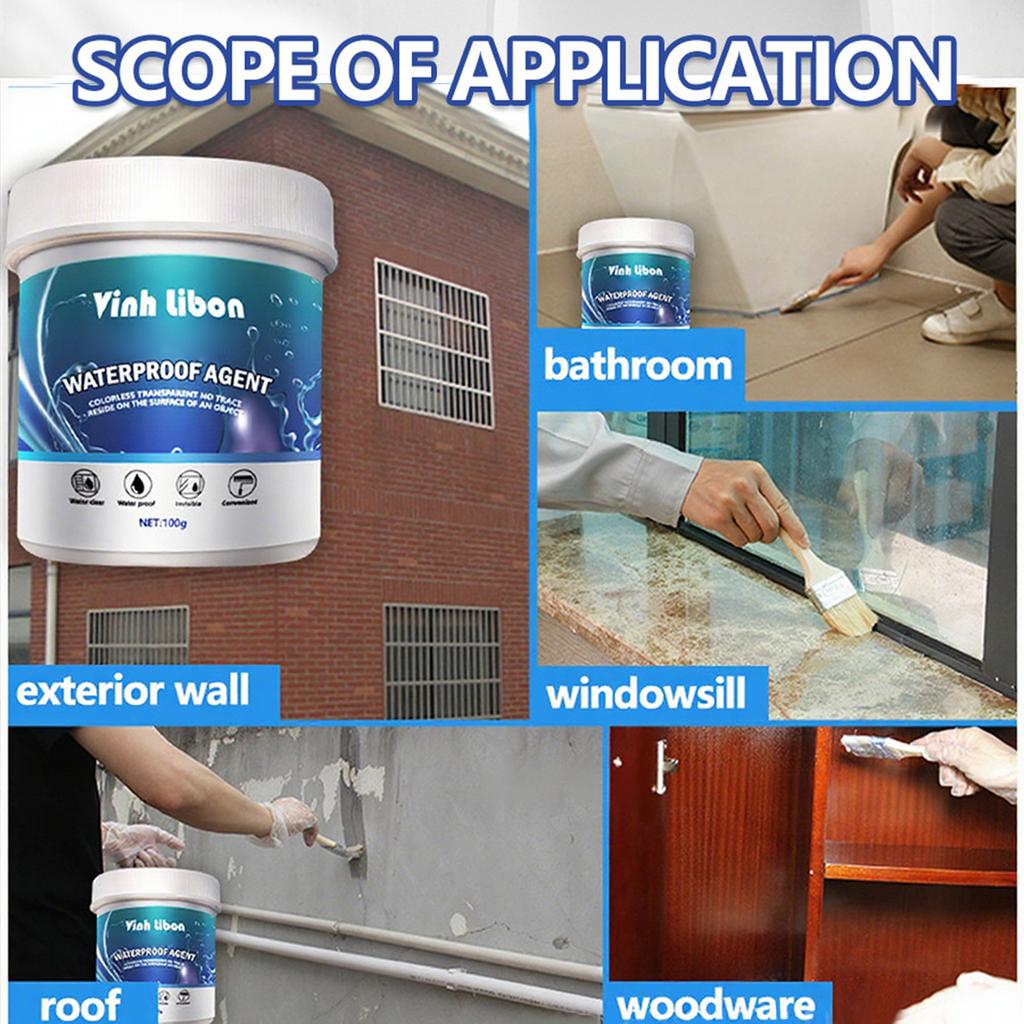 Waterproof, Heat Insulating And Transparent Sealant, 100g Sealant For Grouting And Tile | Strong Adhesion, Long-lasting For Roofs, Wall