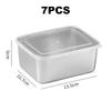 5-8pcs Stainless Steel Food Storage Box With Plastic Fresh-keep Lid Food Container Preservation Box Picnic Boxes