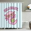 Axolotl Bath Curtain Cute Salamander Shower Curtain Tropical Ocean Theme Bathroom Decor Waterproof Funny Pet Lover Gift