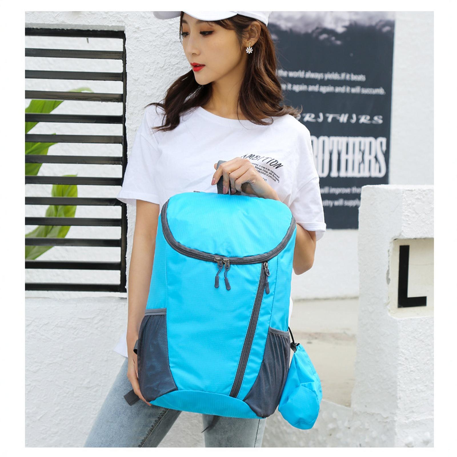 

20 л Портативный Складной Рюкзак Водонепроницаемый Сверхлегкий Туристический Рюкзак Большой Вместимости для Занятий на Открытом Воздухе One Size синий