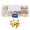 50pcs Gold Self Tapping Inserts M3-M12 Brass Slotted Thread Inserts Threaded Inserts Kit  Tool Set