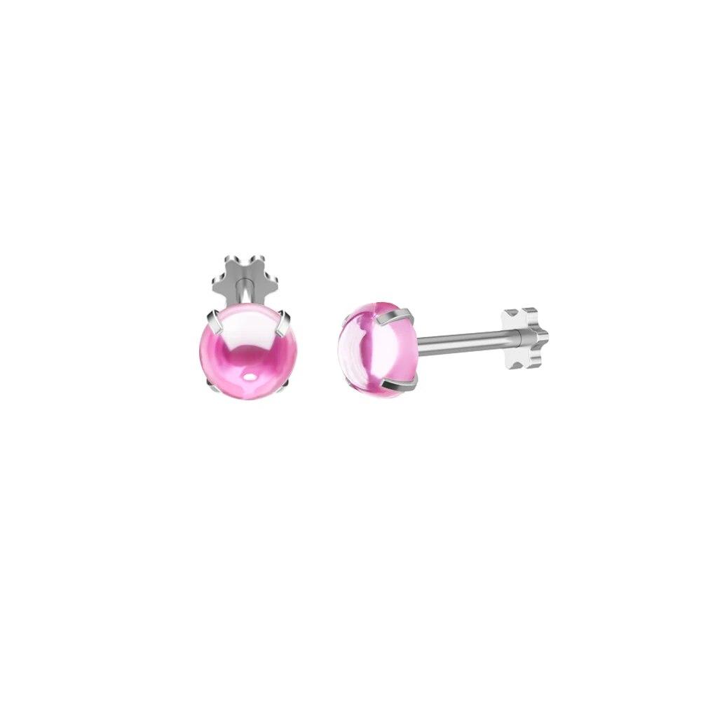 1 pz Zircone Cubico Cristallo Colorato Labret Monroe Anello per Labbro Borchie Acciaio Pietra 16g Borchia per Naso Cartilagine Elica Trago Piercing Orecchino