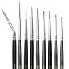Fine Detail Paint Brush Set - 9 Pieces Miniature Brushes for Watercolor, Acrylic Painting, Airplane Kits, Face, Nail