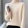 Damen Herbst Winter Rollkragen Basisschicht Strickoberteil Modischer eleganter lockerer warmer Pullover