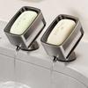 with Sponge Portable Soap Dish Self-Draining Laundry Soap Case Suction Cup Soap Holder  Kitchen