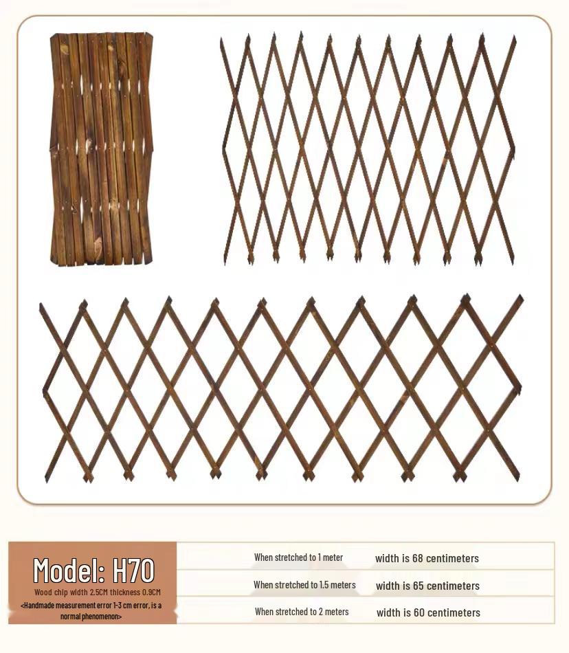 Anticorrosive Wooden Garden Fence: Outdoor, Courtyard Railing, Flower Stand & Climbing Frame