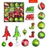 Plastic Xmas Tree Hanging Pendant Painted Green Christmas Decorations  Party Background