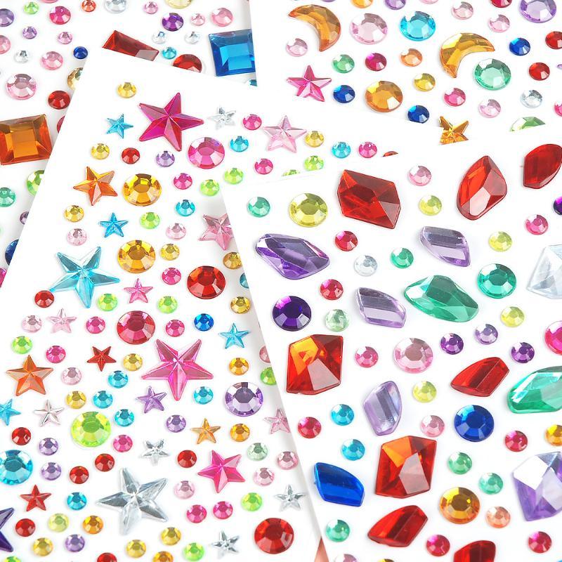 Self-Adhesive Rhinestone Stickers Colorful Crystal Jewel Stickers Crafts Scrapbooking Phone Case Card Making Nail Art Decor