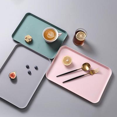 Rectangular Tray Storage Tray Easy To Clean Fruit Tray Heat-resistant Non-slip Dinner Plate for Home for Kitchen Tableware
