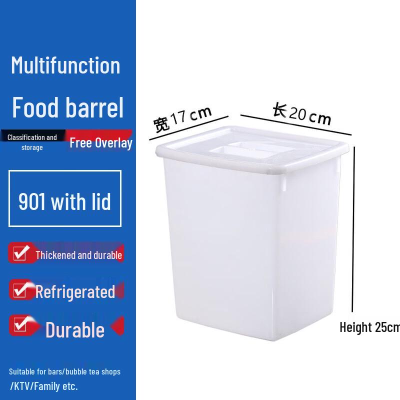 Homeglen Commercial Plastic Ice Bucket with Lid