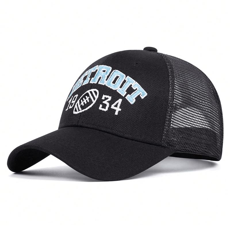 

1Piece Unisexletter Embroidery Baseball Net Hat Outdoor Adjustable Sunscreen Leisure Hat Spring Summer Travel Tourism Vacation