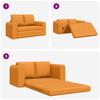 Sofa Bed 60 Cm Dark Yellow Fabric