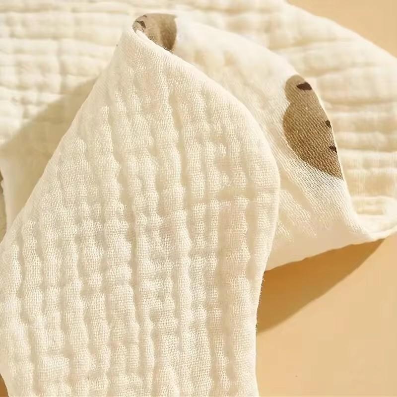 3PCS Cotton Gauze Baby Feeding Bibs Summer Soft Petal Baby Printed Drooling Towel Newborn Toddler Baby Burp Cloth Children'sBib