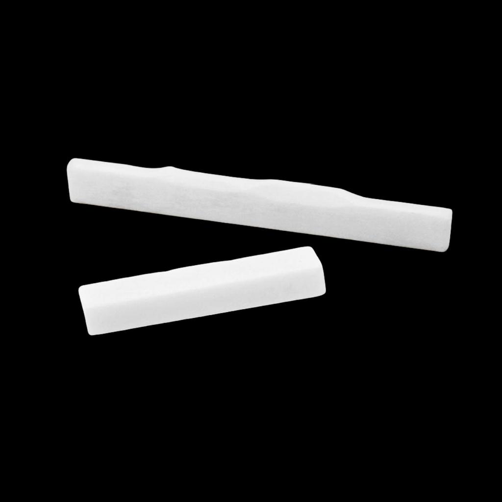 Miwayer Ukulele Guitar Bone Accessories Nut Accessory Slotted Nut & Bridge Saddle Set Perfect for 4-String Ukulele