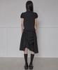Peulleeoeob Asymmetrical Draped Midi Skirt (Fl-248_Black)