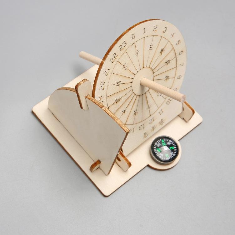 Handmade Equatorial Sundial Model - DIY Children's Solar Clock & Teaching Aid