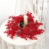 Artificial Poinsettia Berry Vine for Home Decoration, Christmas Garland with Red Flowers and Berries, Holiday Mantel & Stair Decor