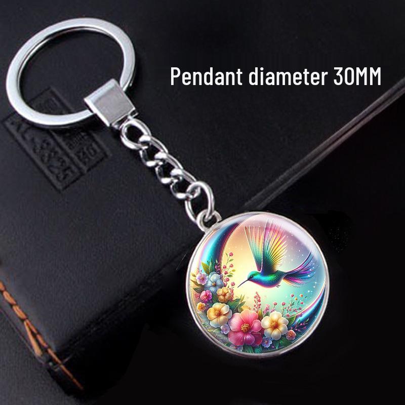 Hummingbird My Mind Still Talks to You Keychain Pendant