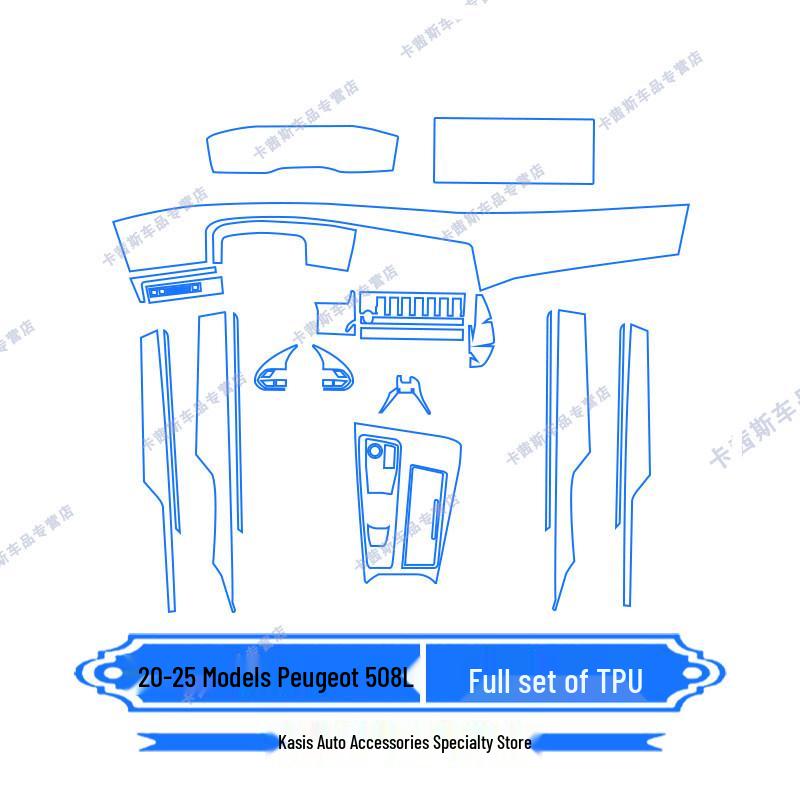 Peugeot 508L Console & Gear Shift Protective Film (25 Models)