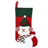 Christmas Stocking Gift Bag with Applique, Knitted Polyester Stocking Ornament, 44X28CM, Holiday Candy Holder for Indoor Y5GB