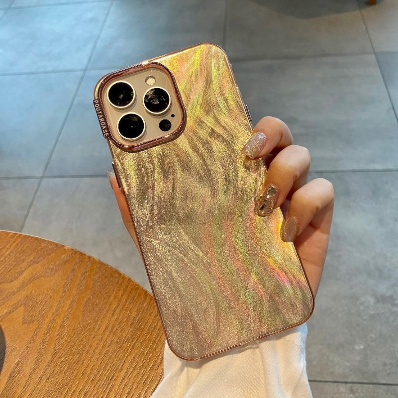 Luxusní třpytivé laserové pouzdro na telefon iPhone 15 14 13 12 11 Pro Max Bling Dreamy Shell Shockproof Soft Back Cover