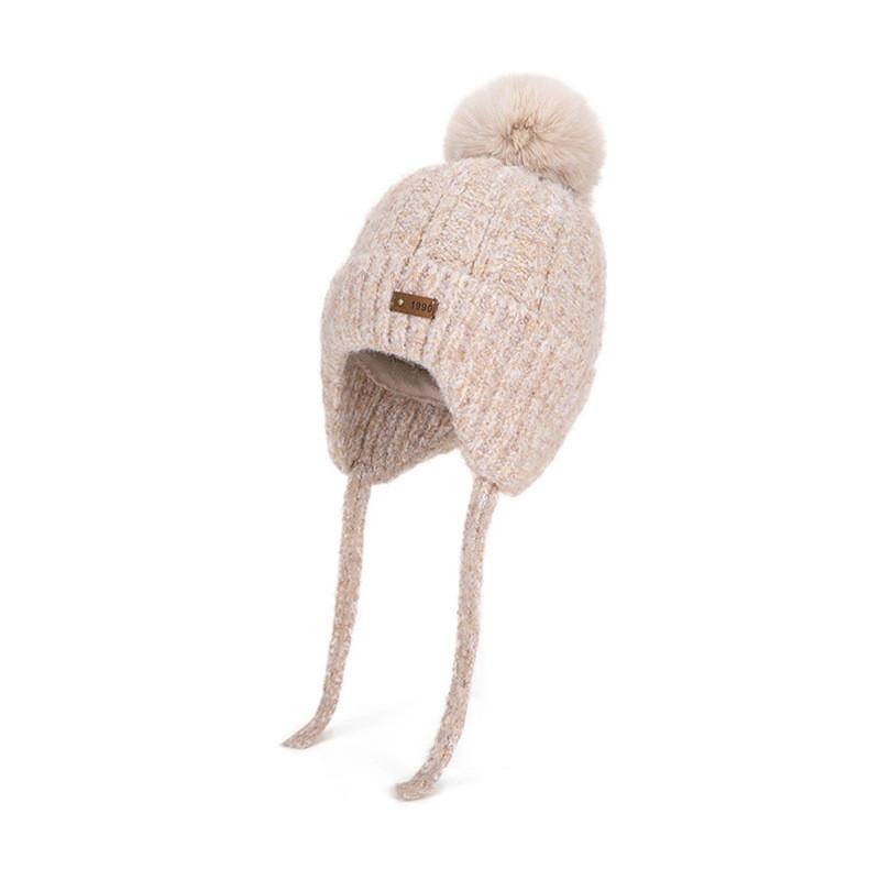 Unisex Knit Winter Hat Wool Blend Insulated Breathable Casual Style