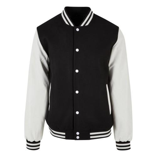 

Build Your Brand Unisex Adult Old School College Varsity Jacket M чорний/білий
